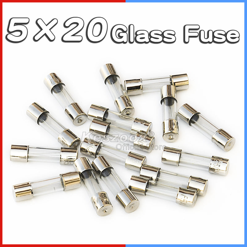 Glass Tube Fuse 5×20mm 6×30mm 250V Fast-Blow – F0.1A to F30A Assortment Kit | Pure Copper Element