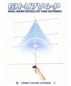 HamGeek U7V4-P 145-435MHz Portable UHF VHF Dual-Band Satellite Yagi Antenna for Ham Radio