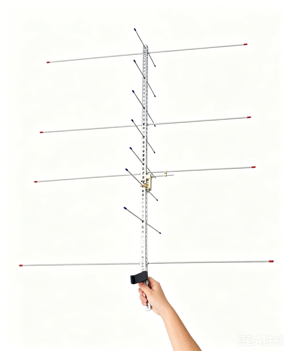 HamGeek U7V4-P 145-435MHz Portable UHF VHF Dual-Band Satellite Yagi Antenna for Ham Radio