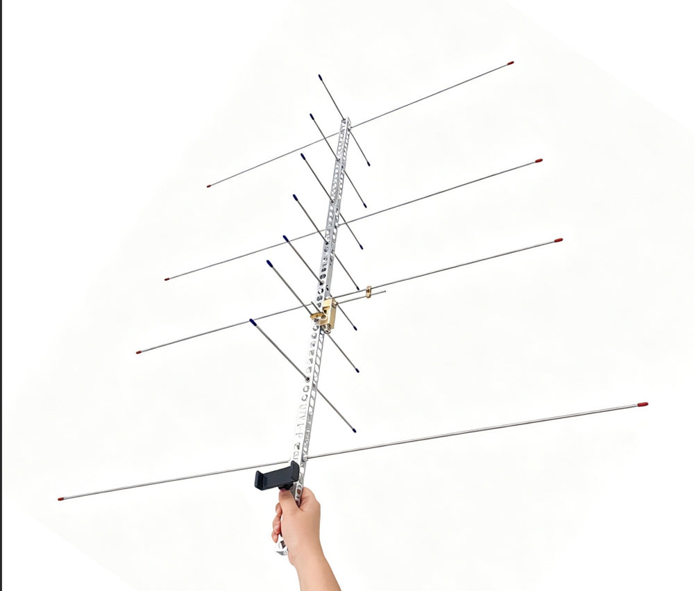 HamGeek U7V4-P 145-435MHz Portable UHF VHF Dual-Band Satellite Yagi Antenna for Ham Radio