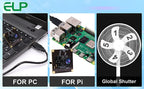 ELP 1200P 90fps Global Shutter USB Camera Module 2MP 1080P 90fps Aptina AR0234 UVC Mini USB Webcam Board for Face Recognition