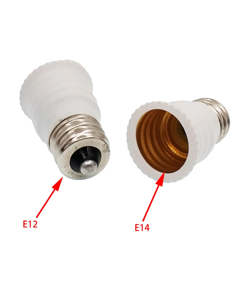 10pcs E14 EU Candelabra to E12 Chandelier Candle LED CFL Halogen Lamp Holder Bulb Base Light Socket Adapter Converter CE Rohs