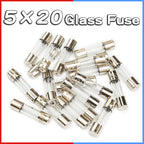 Glass Tube Fuse 5×20mm 6×30mm 250V Fast-Blow – F0.1A to F30A Assortment Kit | Pure Copper Element
