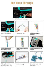 Pro'skit CP-342 End Pass Through Mini Crimper Pliers 8P8C RJ45 Perforated Crystal Head Crimp Tool 4in1 Ethernet LAN Stripper