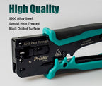 Pro'skit CP-342 End Pass Through Mini Crimper Pliers 8P8C RJ45 Perforated Crystal Head Crimp Tool 4in1 Ethernet LAN Stripper