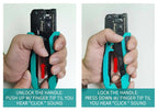 Pro'skit CP-342 End Pass Through Mini Crimper Pliers 8P8C RJ45 Perforated Crystal Head Crimp Tool 4in1 Ethernet LAN Stripper