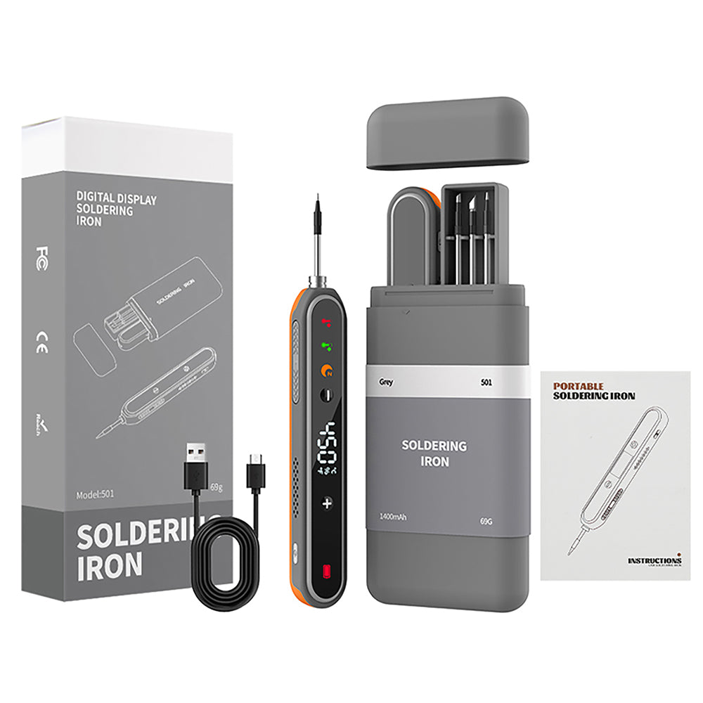USB 1400mAh Battery Intelligent Soldering Iron Type C Interface Wireless Temperature Control High-power Solder Welding Iron Tool