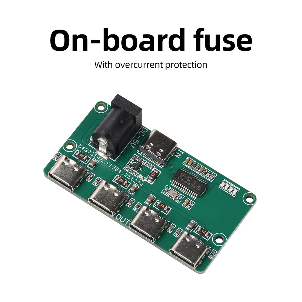 USB2.0 Hub Module DC5V Type C 1 To 4 Port Splitter Board DIY Electronic Circuit Expansion Adapter