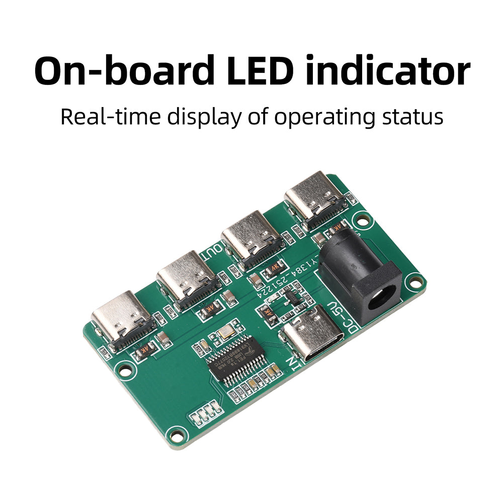 USB2.0 Hub Module DC5V Type C 1 To 4 Port Splitter Board DIY Electronic Circuit Expansion Adapter