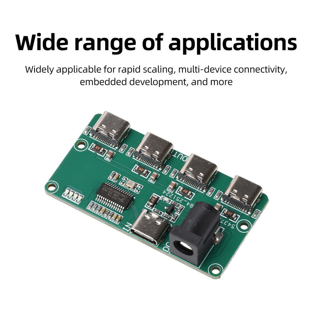 USB2.0 Hub Module DC5V Type C 1 To 4 Port Splitter Board DIY Electronic Circuit Expansion Adapter