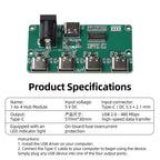 USB2.0 Hub Module DC5V Type C 1 To 4 Port Splitter Board DIY Electronic Circuit Expansion Adapter