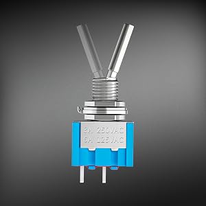 10PCS Mini Toggle Switch 3 Position 2 Position ON OFF ON DPDT SPST DPST 6A 125VAC 3A 250VAC Latching Flat Handle for Car Truck