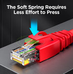 AMPCOM RJ45 Ethernet Network Cable Strain Relief Boots Cable Connector Plug Covers for CAT5 CAT5e CAT6 (Plastic)