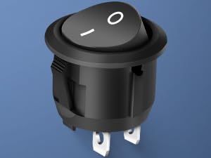 5PCS Round Rocker Switch ON OFF SPST Switch Holder 20mm 12V DC 2 Pin Pre-Wired Waterproof Toggle Switch Shell for Car Automotive