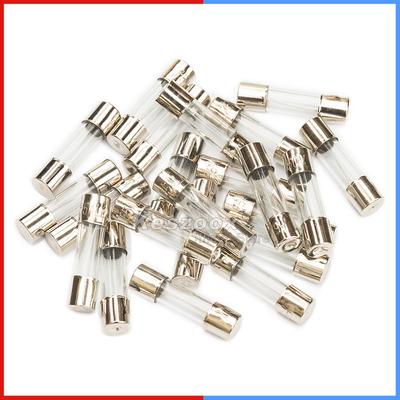 Glass Tube Fuse 5×20mm 6×30mm 250V Fast-Blow – F0.1A to F30A Assortment Kit | Pure Copper Element