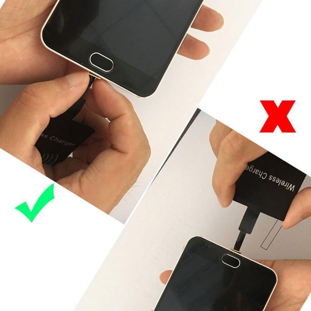 Universal Android Qi Wireless Charging Receiver Type C Induction Patch Wireless Charger Receiving Patch For Micro USB Smartphone