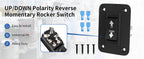 DaierTek UP Down Momentary Reverse Polarity Switch 12V 30A DPDT Polarity Reversing Switch RV Power Jack Switch for 5th Wheel