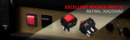 5PCS 30A 250V KCD2 KCD4 Rocker Switch DPST 4 Pin Red Lighted 120V Rocker Toggle Switch ON Off Heavy Duty T125