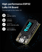2PCS Heltec V4 LoRa32 ESP32-S3 SX1262 LoRaWAN 868MHz Development Board With 0.96 Inch OLED WiFi & BLE Mesh Network for IoT