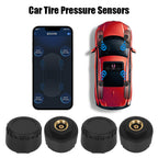 Bluetooth 5.0 External Mobile Phone APP Display TPMS Android/IOS Tire Pressure Monitoring System Car Tire Pressure Sensors