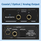 Desktop Bluetooth Receiver BT V5.3/LDAC USB Decoder with Optical Coaxial RCA Output-QCC5171 BEA1 w CE FCC ID Certification