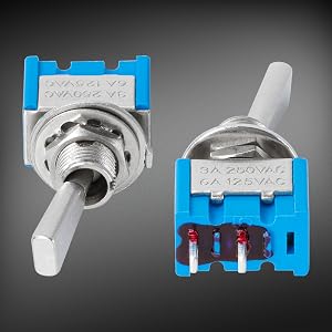 10PCS Mini Toggle Switch 3 Position 2 Position ON OFF ON DPDT SPST DPST 6A 125VAC 3A 250VAC Latching Flat Handle for Car Truck