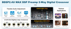 2IN 4OUT ADAU1452 Digital DSP Audio Processor BDSP2.4U MAX 2-Way Crossover Audio Tuning Board with Hardware Control Knobs