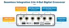 2IN 4OUT ADAU1452 Digital DSP Audio Processor BDSP2.4U MAX 2-Way Crossover Audio Tuning Board with Hardware Control Knobs