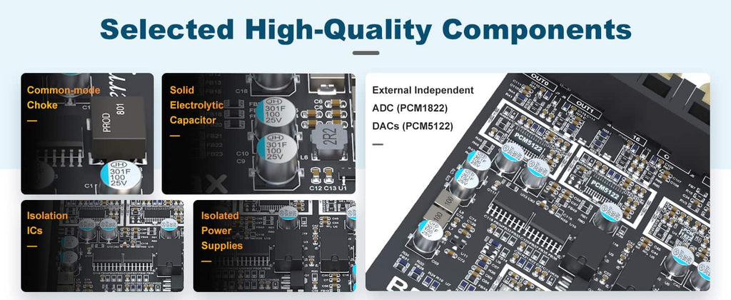 2IN 4OUT ADAU1452 Digital DSP Audio Processor BDSP2.4U MAX 2-Way Crossover Audio Tuning Board with Hardware Control Knobs