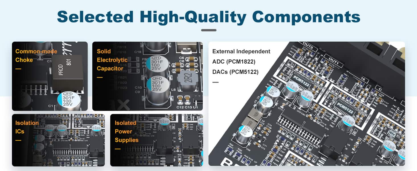 2IN 4OUT ADAU1452 Digital DSP Audio Processor BDSP2.4U MAX 2-Way Crossover Audio Tuning Board with Hardware Control Knobs