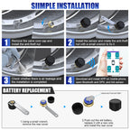 Bluetooth 5.0 External Mobile Phone APP Display TPMS Android/IOS Tire Pressure Monitoring System Car Tire Pressure Sensors