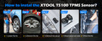 XTOOL TS100 PRO 2 in 1 SENSOR 315MHz & 433MHz TPMS Sensor NTM88 Chip Tire Repair Pressure Monitor Tester Programming Tool