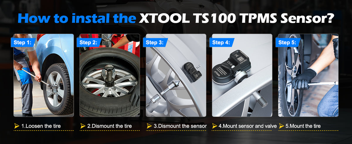 XTOOL TS100 PRO 2 in 1 SENSOR 315MHz & 433MHz TPMS Sensor NTM88 Chip Tire Repair Pressure Monitor Tester Programming Tool