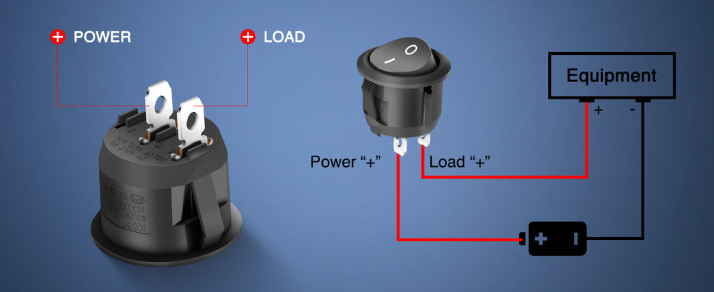5PCS Round Rocker Switch ON OFF SPST Switch Holder 20mm 12V DC 2 Pin Pre-Wired Waterproof Toggle Switch Shell for Car Automotive