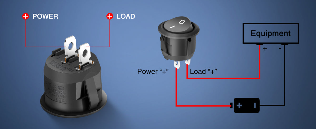 5PCS Round Rocker Switch ON OFF SPST Switch Holder 20mm 12V DC 2 Pin Pre-Wired Waterproof Toggle Switch Shell for Car Automotive