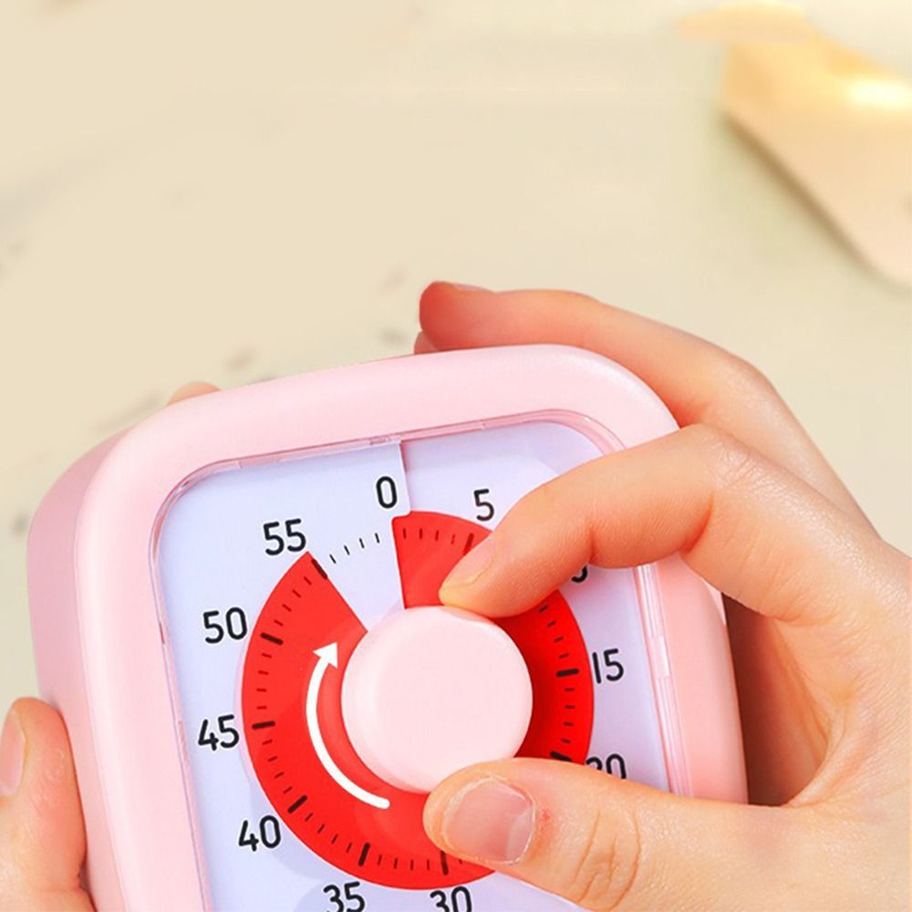 Silent Visual Timer 60-Minute Stopwatch Alarm Clock Countdown Timer Visualization with Stand Kitchen Cooking Timer Indoor