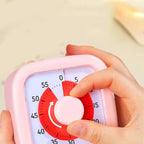Silent Visual Timer 60-Minute Stopwatch Alarm Clock Countdown Timer Visualization with Stand Kitchen Cooking Timer Indoor