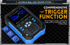 FNIRSI DPOX180H Handheld Dual Channel Digital Oscilloscope 180MHz-3DB 2 In 1 Function Signal Generator Fluorescence Display ZOOM