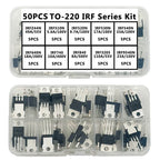 50PCS TO-220 IRF Series Kit IRFZ44N IRF510N IRF520N IRF530N IRF540N IRF640N IRF740 IRF840 IRF3205... MOSFET Power Transistor Kit