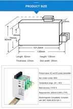 AC Current Transmitters 220VAC Power Supply 1000V AC Voltage Transducer Sensor 0-1A 5A 10A 20A AC 4-20mA Output