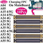 10pcs Original Charging Port FPC Connector For Samsung A04 A05 A14 A15 A24 A25 A34 A35 A52 A53 A54 A55 Mainboard Flex Clip