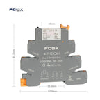 Din Rail Slim Relay Module 41F-1Z-C4-1 Integrated PCB Mount Power Relay With Relay Holder 12V 24V ACDC 220V Relay Socket 6.2mm