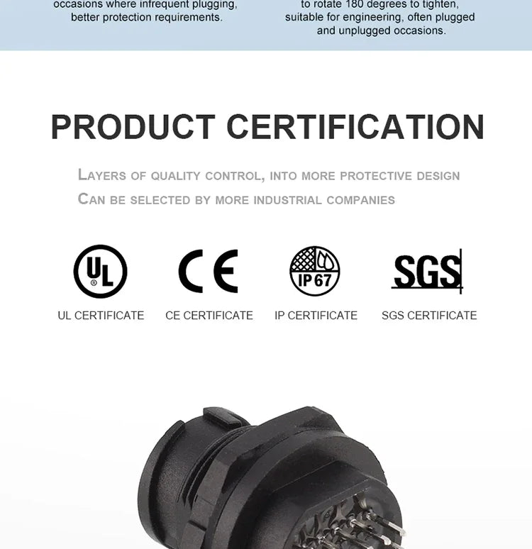 CAZN Waterproof IP67 IP68 Type C Female to Male PFC Flat Cable 3.1 Speed Bayonet-type Type-C 3.1 10GB