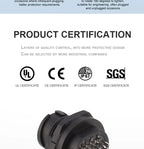 CAZN Waterproof IP67 IP68 Type C Female to Male PFC Flat Cable 3.1 Speed Bayonet-type Type-C 3.1 10GB