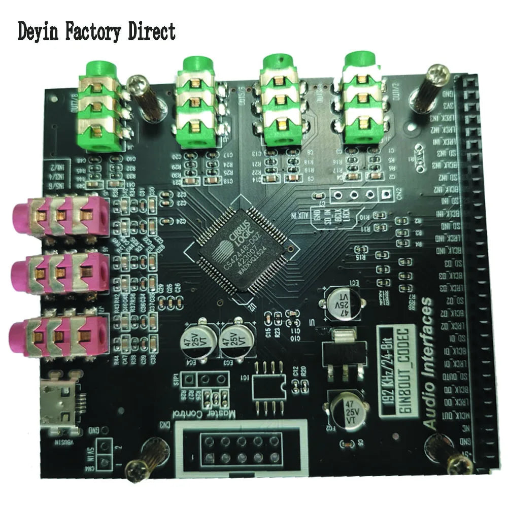 6 Inputs and 8 Outputs Decoding Board Audio and Video Development Board ADAU1452 DSP CS42448 Audio Module 48-192 Sampling Rate W