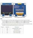 1.3 Inch OLED Display Module 1.3" IIC I2C SH1106 128X64 4Pin Blue/White OLED Screen Module for Arduino IDE/Raspberry Pi