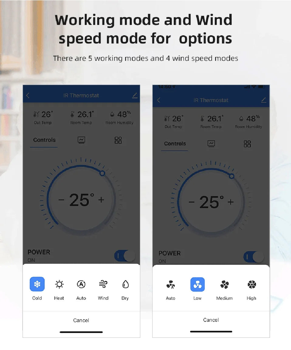 Thermometer Hygrometer With Tuya Temperature Humidity Sensor and AC Remote Backlight Support Work With Yandex Alexa SmartLife