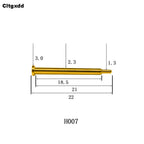 5pcs Pogo Pin Connector Pogopin Battery Spring Loaded Contact SMD Needle PCB 2 3 4 5 6 7 8 9 10 12 14 MM Test Probe H021 - H040