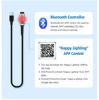 USB Bluetooth RGB Led Strip Light Battery Powered Scooter Flexible Diode Tape Led Backlight For Bicycle Skateboard Bike Lighting