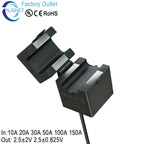 Split Core Current Sensor Hall Effect QNHCK2-16 10A 20A 50A 100A 2.5V 2V 2.5 0.625V DC Current Transducer Clamp CT Transformer